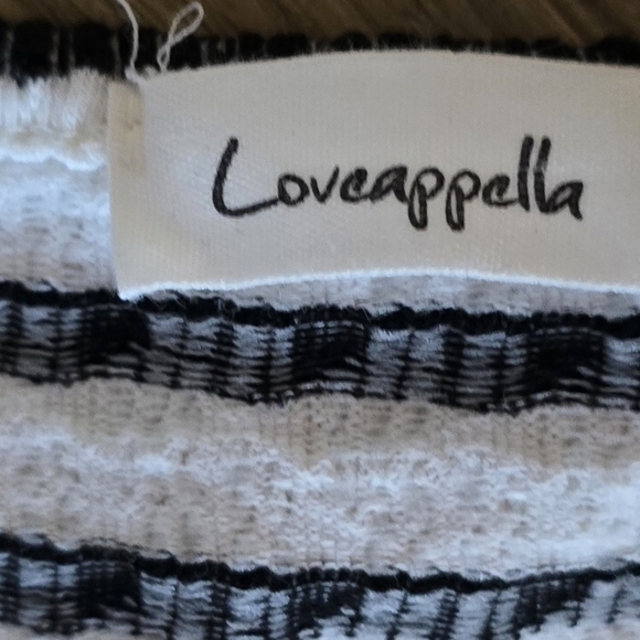 Loveappella Black and White Striped Top - Picture 3 of 5
